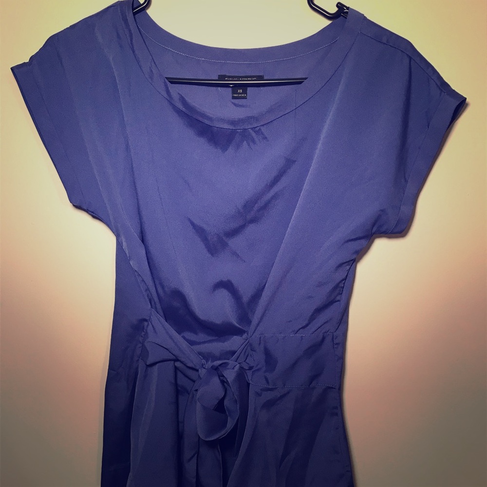 Banana Republic Purple Front Tie Blouse (XS)
